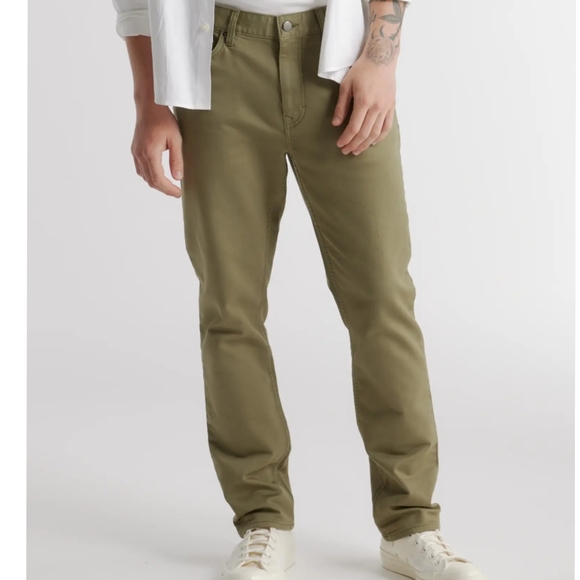 Quince Comfort Stretch Traveler 5-Pocket Pant in Olive Size 30x30 - Picture 1 of 5